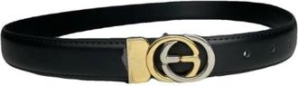 Gucci Pre-owned Vintage Riem - Dames - Vintage Accessoires - Zwart - ONE Size - Leer - Vintage