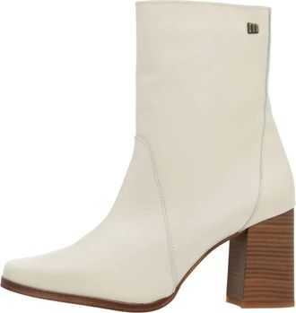 Mtng Enkellaarsjes - Dames - Laarzen met Hak - Beige - 40 EU - Schoenen
