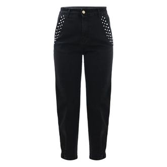 Kocca Cropped Jeans, female, Black, W32, Rhinestone Appliqué Skinny Jeans