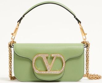 Valentino Garavani Borsa Piccola A Spalla Valentino Garavani Loc&ograve; Con Logo Gioiello Donna MENTA/CRYSTAL UNI