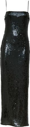 Rotate Maxi Slip Dress Adorned With Shimmering Sequins
