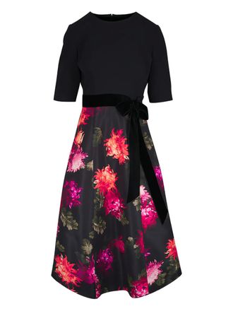 Carolina Herrera floral-print midi dress - Black