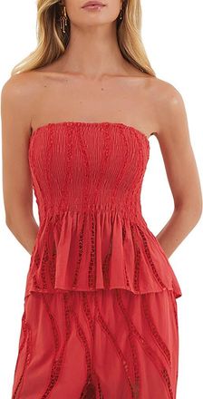 Vix Babi Strapless Cover-Up Top in Red at Nordstrom Rack, Size Medium