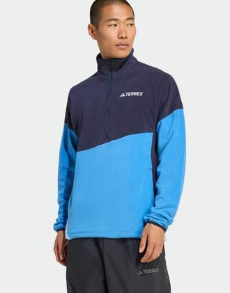 adidas Terrex multi climawarm - Anorak in pile inchiostro legend e blu ray-Blu navy