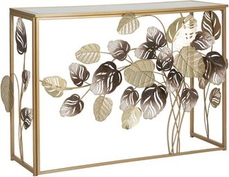 Mauro Ferretti Consola de metal y espejo multicolor 108x36,8x80 cm