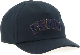 Fendi Mens Blue Cotton Cap (baseball Hat)