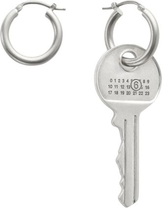 Maison Margiela Sleutel Oorbellen - Dames - Oorbellen - Grijs - ONE Size - Accessoires