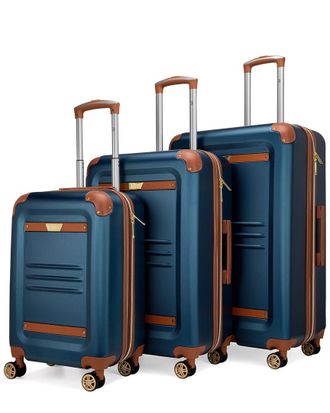 Vintage 19V69 Italia Vintage 3Pc Expandable Retro Luggage Set