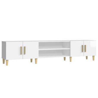 Berkfield Home TV Cabinet High Gloss White 180x31.5x40 cm Engineered Wood