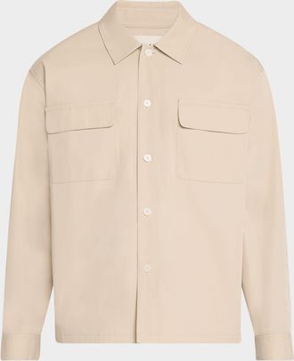 Frame Denim Mens Cotton Double-Pocket Overshirt