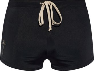 Champion logo-patch swim trunks - men - Nylon/Polyester - M - Black