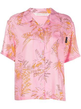Palm Angels Blouse met print - Roze