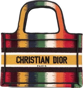 Dior Pre-owned Mini D Stripes Book Tote - - Pre-owned - Donna - Giallo - ONE SIZE