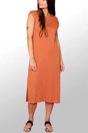 Mata Traders Sasha Long Dress In Rust