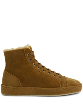 Giuseppe Zanotti Sneakers alte GZ-City in pelle scamosciata - Marrone