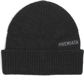 Premiata Wollige Muts met Logo - Heren - Hoeden - Grijs - ONE Size - Wol - Accessoires