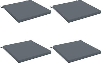 vidaXL Cojines De Asiento De 4 Piezas Soest 4 Uds. 100% Poli&eacute;ster Azul Vidaxl