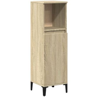 vidaXL Bathroom Cabinet Sonoma Oak 30x30x100 cm Engineered Wood vidaXL
