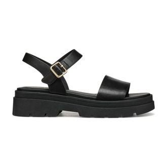Geox Adacter S Sandal - female - Geox - Flat Sandals - Black - 5 UK - Shoes