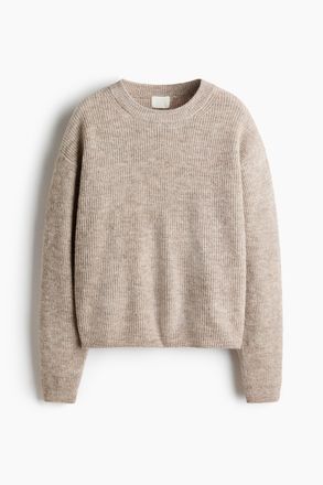 H&M Strickpullover - Hellgraubraunmeliert