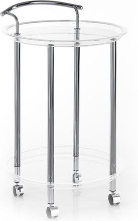 tomasucci Tino Round Trolley, Clear
