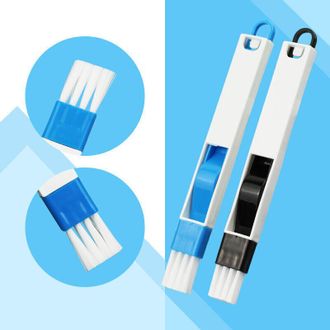 OEM Juego De 2 Cepillos Para Limpiar Ranuras De Ventanas Y Puertas, Herramienta Para Limpiar Mosquiteras, Cepillo Peque&ntilde;o Para Ranuras Con Recogedor, Cepi