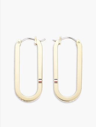 Tommy Hilfiger Ionic Gold-Plated Dog Tag Earrings