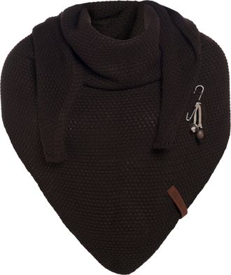 Knit Factory Coco Knitted Shawl - Premium Triangle Scarf Women - Chunky winter scarf - Ladies scarf - Winter shawl - Manufactured in Europe - Xmas gift for women -