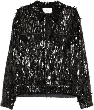 Quetsche Giacca-camicia con paillettes - Nero