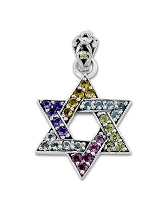 Samuel B. 18K & Silver 1.20 Ct. Tw. Gemstone Star Of David Pendant