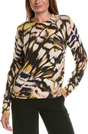 Oscar De La Renta Oscar De La Renta Butterfly Print Jacquard Wool Pullover