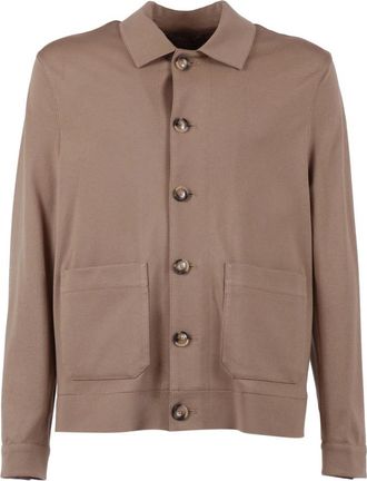 Circolo 1901 Giubbino Shirt - Heren - Zomerjassen - Bruin - M - Katoen - Jassen