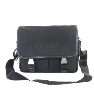 Prada Pre-owned Cross Body Bags, male, Black, Size: ONE SIZE Pre-owned Vintage Shoulder Bag