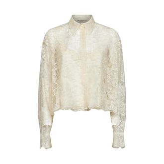 Ermanno Scervino Overhemden, Dames, Wit, S, Polyester, Ermanno Scervino Shirts