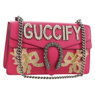 Gucci Pre-owned Cross Body Bags, female, Pink, Size: ONE SIZE Pre-owned Vintage Shoulder Bag