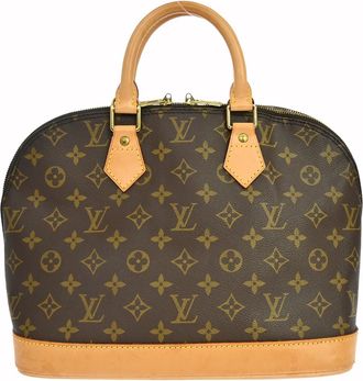 Louis Vuitton Alma Handbag Monogram Canvas Brown Canvas Handbag (Pre-Owned)
