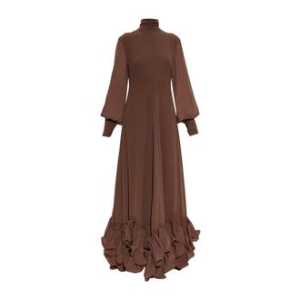 Rotate Abito con volant - - Dresses - Donna - Marrone - S