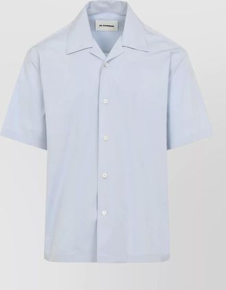 Jil Sander cotton bowling collar short sleeve shirt