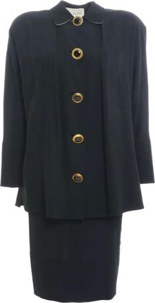 Gianfranco Ferre Tailleur con gonna anni 80 - Nero