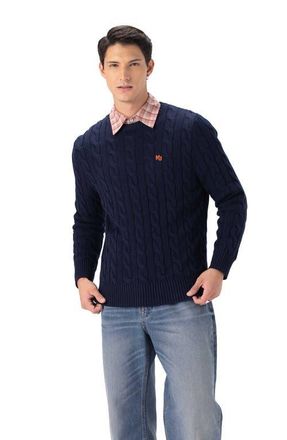 Members Only Mens Crew Neck Cable Sweater in Navy at Nordstrom, Size Xx-Large