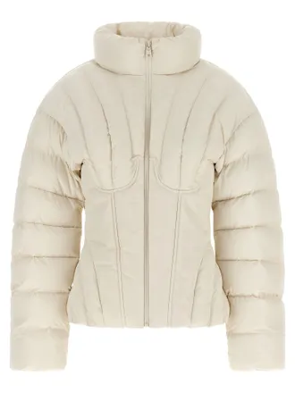 Elisabetta Franchi Quilted Down Down Jacket - Cream