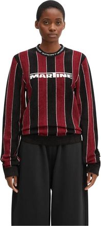Martine Rose Sporty Logo Crew - Dames - Longsleeves - Veelkleurig - XS - Polyester - Tops