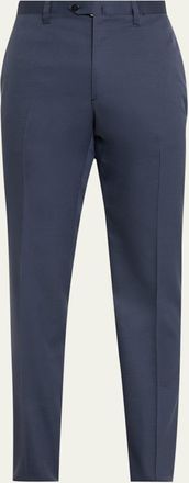 Cesare Attolini Mens Luxe Twill Flat-Front Trousers