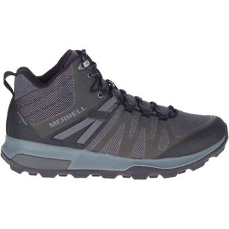 Merrell Mens Zion Fst Mid Waterproof Hiking Boots In Black/rock
