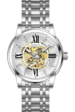 Invicta Objet D Art 69133 Heren Horloge - Automatisch Uurwerk - Roestvrij Staal met zilveren Wijzerplaat - 41mm