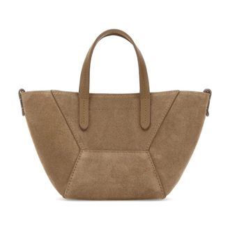 Brunello Cucinelli Brunello Cucinelli, Handbags, female, Brown, Size: ONE SIZE Suede Duomini Bag