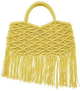 8 by YOOX ORGANIC COTTON FRINGED TOTE