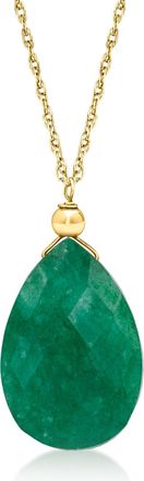 Canaria Canaria Emerald Pendant Necklace in 10kt Yellow Gold