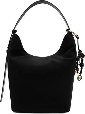 Arezzo Large Simone Suede Hobo Bag in Preto/preto/new Cocoa at Nordstrom