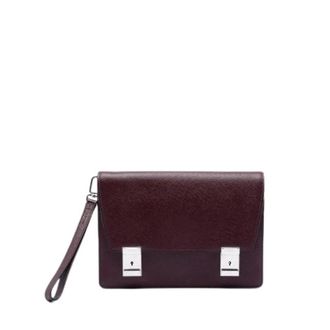 Prada Pre-owned Clutches, female, Red, Size: ONE SIZE Pre-owned Saffiano Clutch